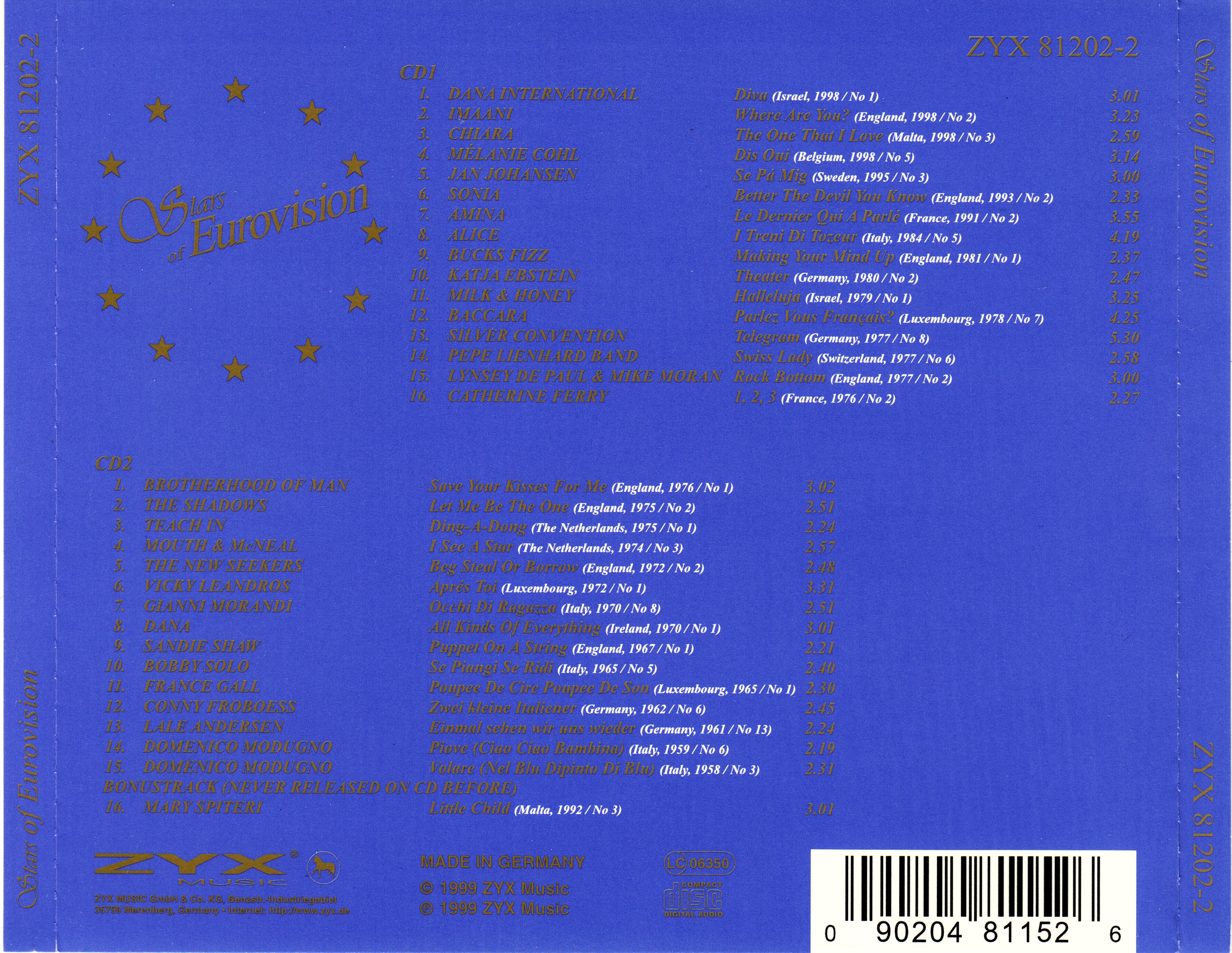 Eurovision Song Contest  Stars Of Eurovision : Back